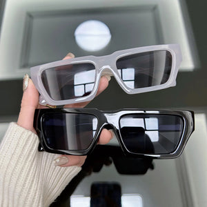 Women's Plastic Frame Acrylic Lens Retro Square Shape Sunglasses