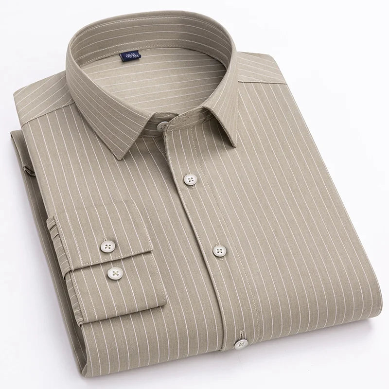 Men's Polyester Turn-Down Collar Full Sleeve Single Breasted Shirt