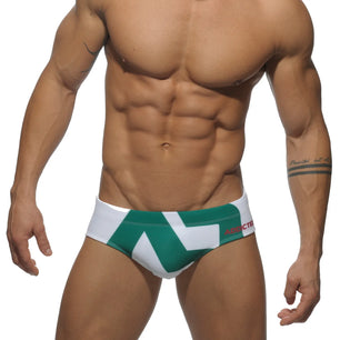 Men's Polyester Drawstring Closure Printed Boxer Swimwear Shorts