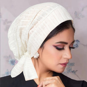 Women's Arabian Polyester Headwear Solid Pattern Turban Hijabs