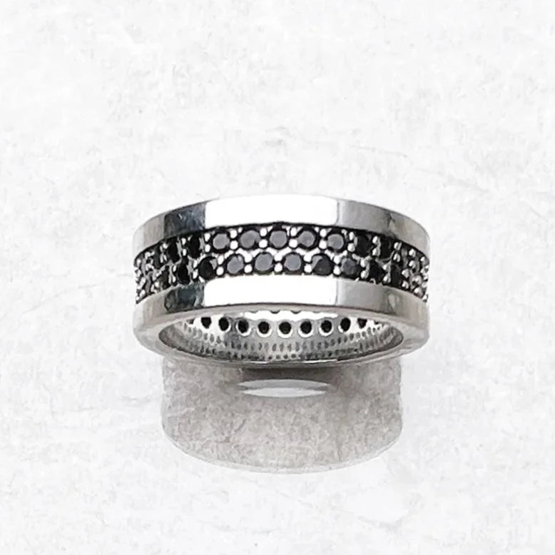 Women's 100% 925 Sterling Silver Classic Geometric Pattern Ring