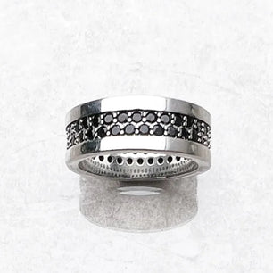 Women's 100% 925 Sterling Silver Classic Geometric Pattern Ring