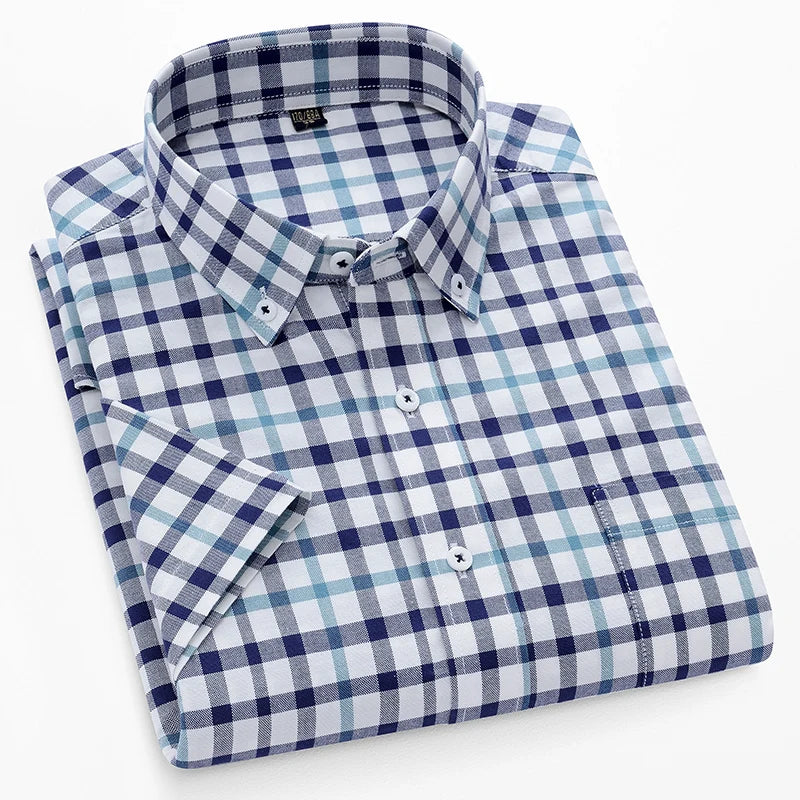 Men's Cotton Turn-Down Collar Single Breasted Casual Wear Shirt