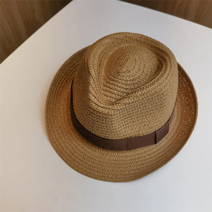 Women's Straw Solid Pattern Glamorous Sun Protection Brim Hat