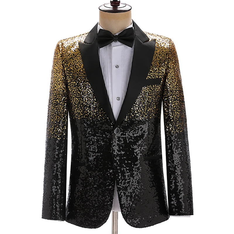 Men's Polyester Full Sleeve Single Button Closure Wedding Blazer