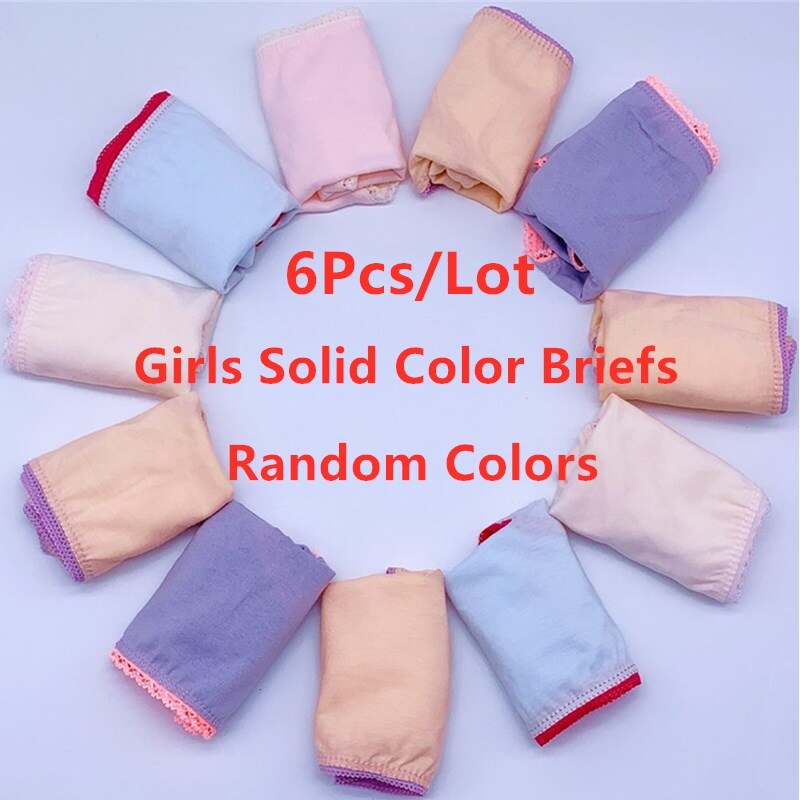 Kid's Girls 6Pcs Cotton Breathable Printed Pattern Casual Panties