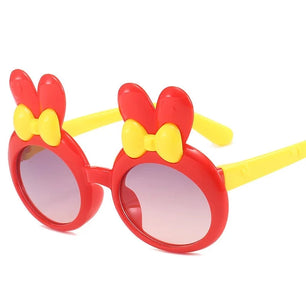 Kid's Polycarbonate Frame Lens Oval Shaped Party Sunglasses