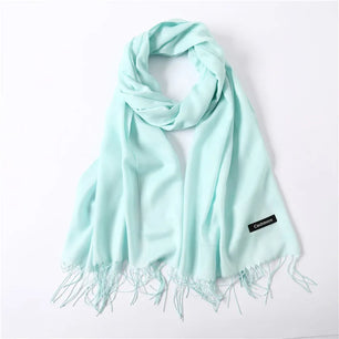 Women's Acrylic Neck Wrap Solid Pattern Trendy Elegant Scarf