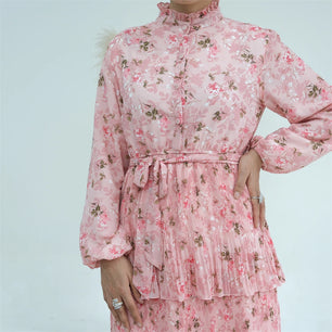 Women's Arabian Polyester Full Sleeve Print Pattern Elegant Dress