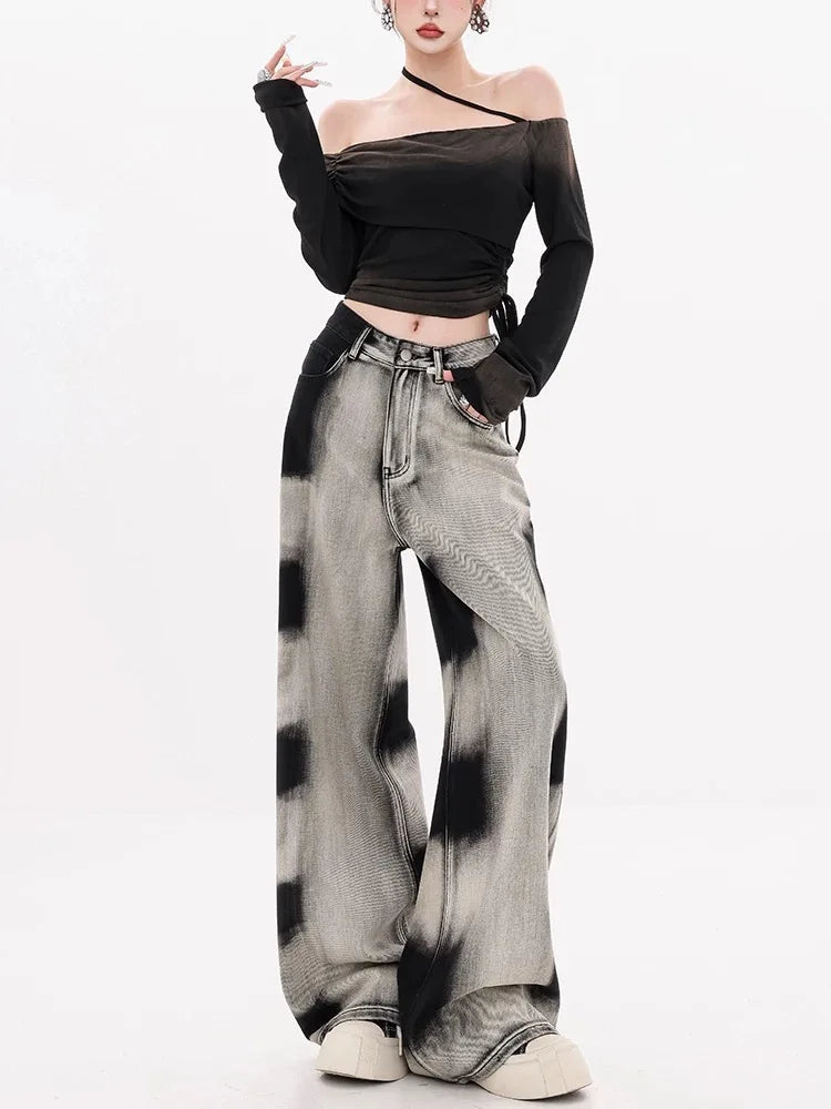 Women's Cotton High Waist Zipper Fly Closure Casual Trousers