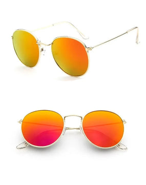 Women's Alloy Frame Polycarbonate Lens Round Shape Sunglasses