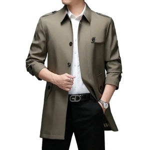 Men's Polyester Turn-Down Collar Full Sleeves Solid Pattern Jacket