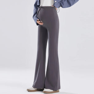 Women's Spandex Elastic Closure Solid Pattern Maternity Trousers