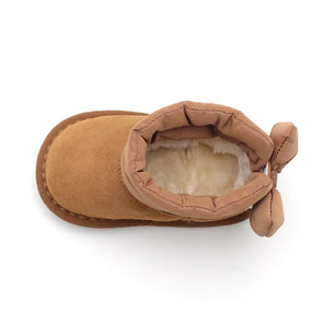 Kid's Suede Round Toe Hook Loop Closure Solid Pattern Casual Shoes