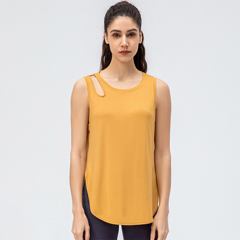 Women's Polyester O-Neck Quick-Dry Breathable Yoga Fitness Tops