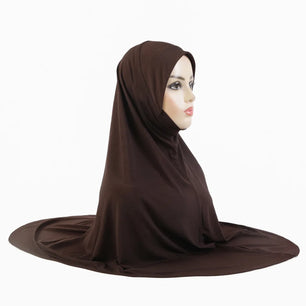 Women's Arabian Polyester Head Wrap Solid Pattern Elegant Hijabs