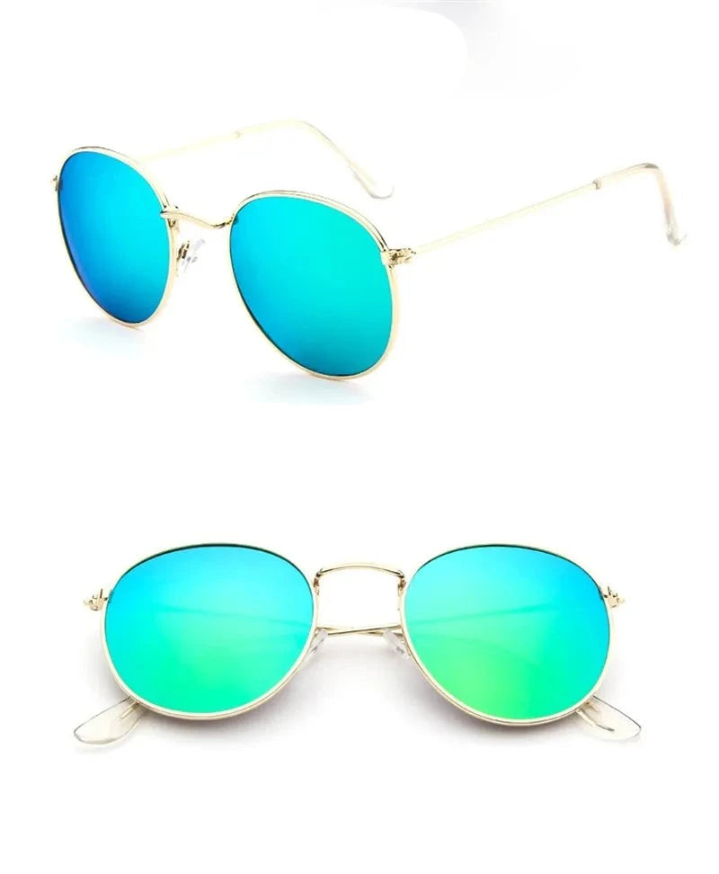 Women's Alloy Frame Polycarbonate Lens Round Shape Sunglasses