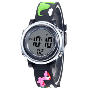 Kid's Alloy Case Buckle Clasp Waterproof Round Shape Watches