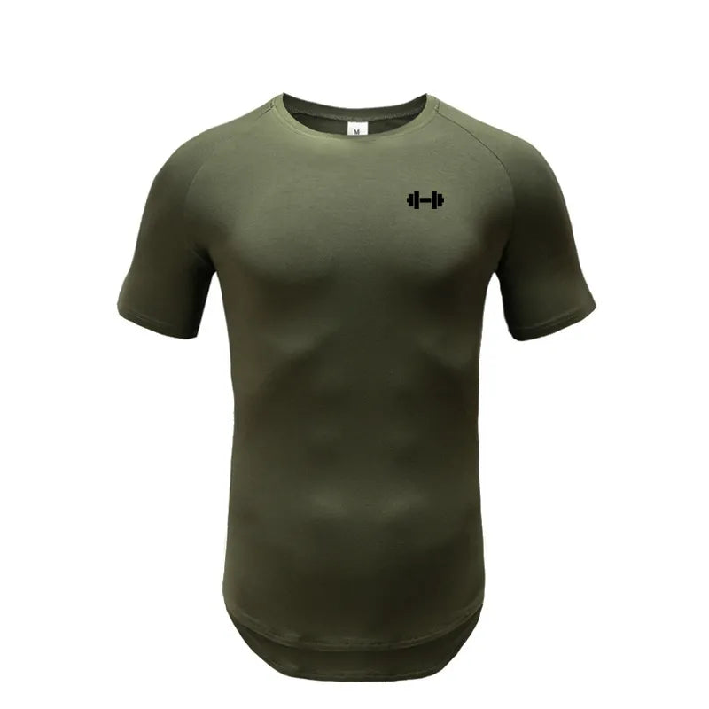 Men's O-Neck Short Sleeve Quick Dry Compression Gym Wear Shirt