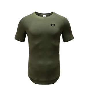 Men's O-Neck Short Sleeve Quick Dry Compression Gym Wear Shirt