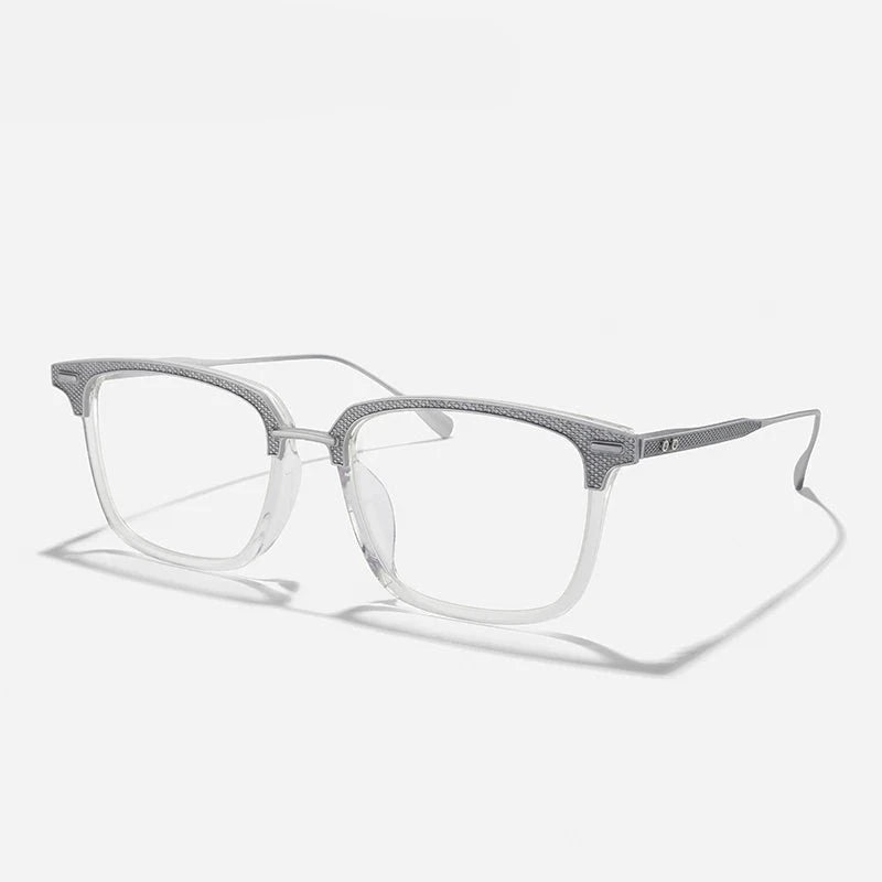 Men's Titanium Alloy Frame Full-Rim Square Shaped Trendy Glasses