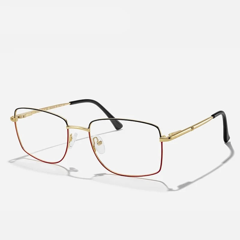 Men's Titanium Alloy Frame Full-Rim Square Shaped Trendy Glasses