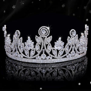 Women's Copper Plant Pattern Tiaras Elegant Bridal Wedding Crown