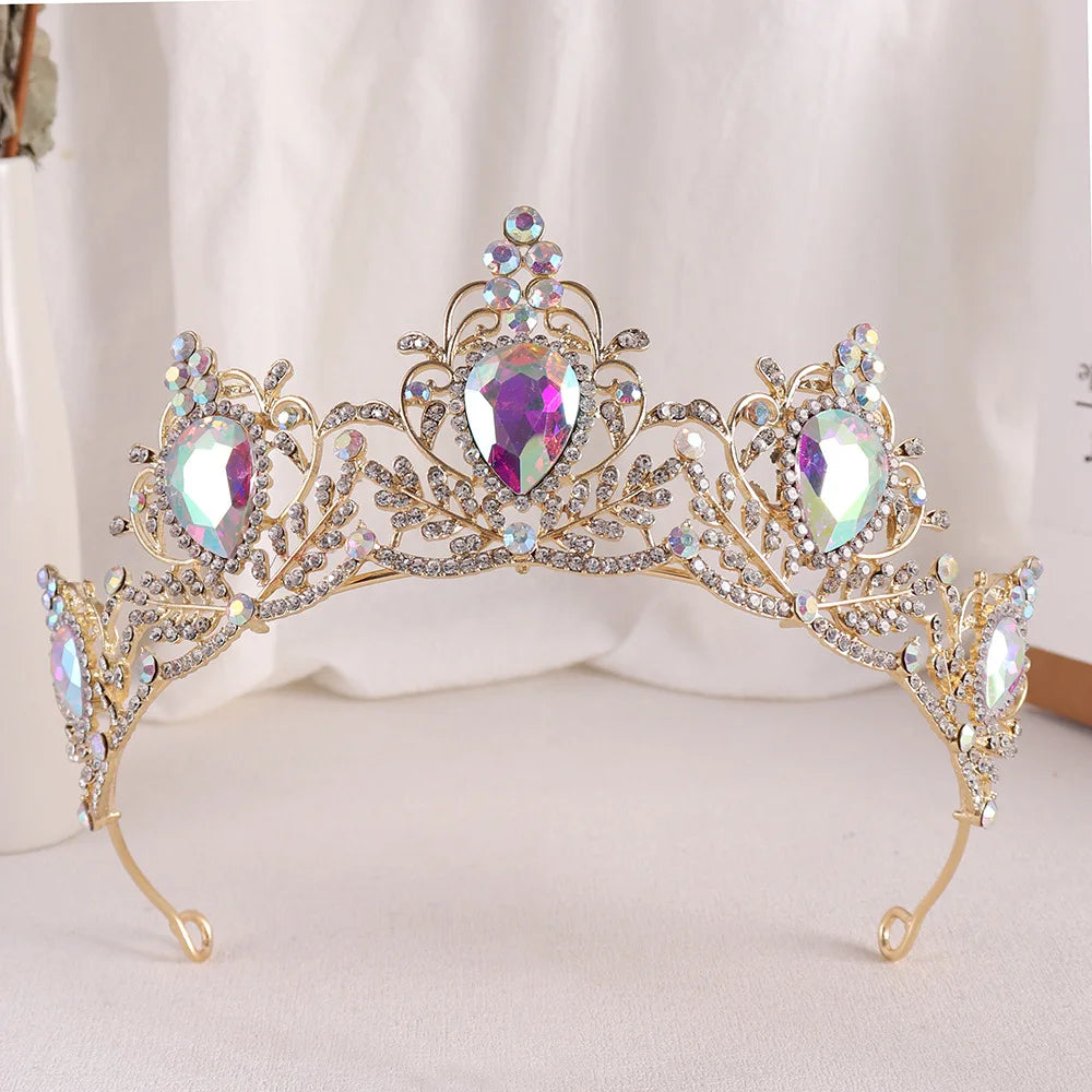 Women's Zinc Alloy Water Drop Pattern Tiaras Bridal Classic Crown