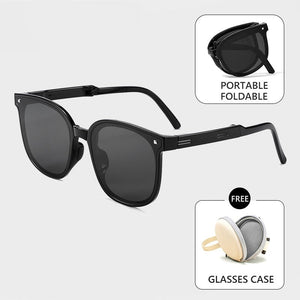 Women's Acetate Frame TAC Lens Square Shaped Foldable Sunglasses