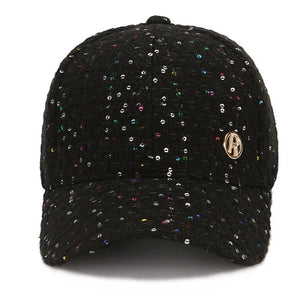 Women's Acrylic Sequined Pattern Casual Wear Baseball Hat