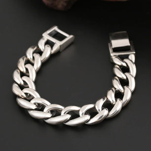 Men's 100% 925 Sterling Silver Geometric Shaped Ethnic Bracelet