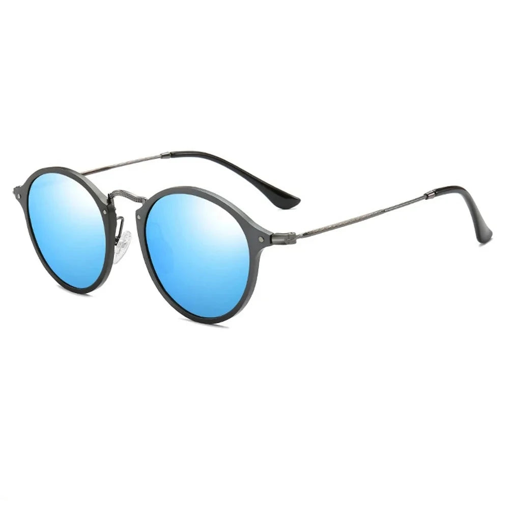 Men's Aluminium Magnesium Frame TAC Lens Round Shaped Sunglasses
