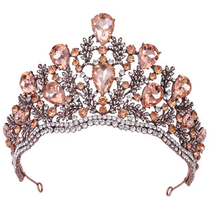 Women's Zinc Alloy Water Drop Pattern Tiaras Bridal Classic Crown