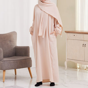 Women's Arabian Polyester Full Sleeve Solid Pattern Casual Abaya