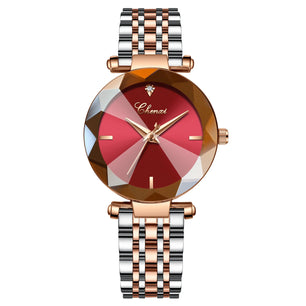 Women's Stainless Steel Round Shaped Waterproof Luxury Watch