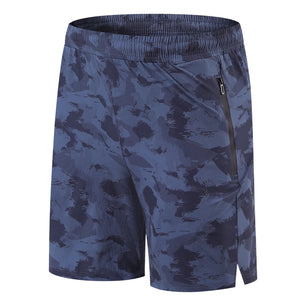 Men's Nylon Camouflage Pattern Breathable Fitness Sports Shorts