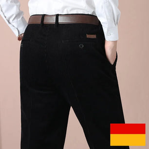 Men's Cotton Zipper Fly Closure Full Length Formal Wear Pants