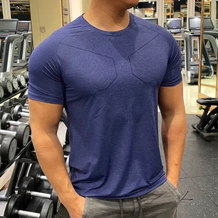 Men's Spandex Short Sleeve Pullover Closure Sportswear T-Shirt