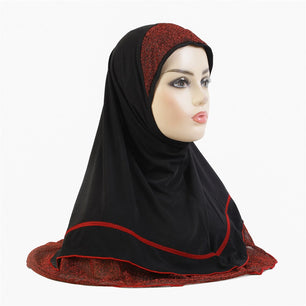 Women's Arabian Polyester Headwear Plain Pattern Casual Hijabs