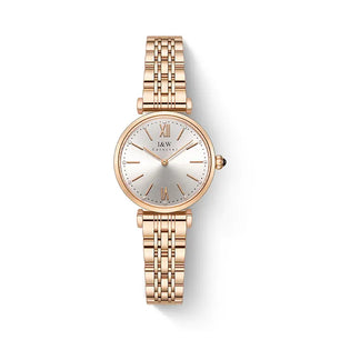 Women's Stainless Steel Round Shaped Waterproof Quartz Watch