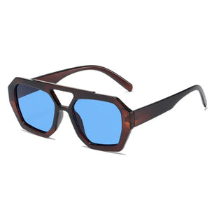 Women's Plastic Frame Polycarbonate Lens Square Shape Sunglasses