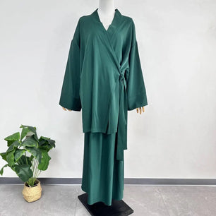 Women's Arabian Polyester Full Sleeve Solid Pattern Casual Abaya