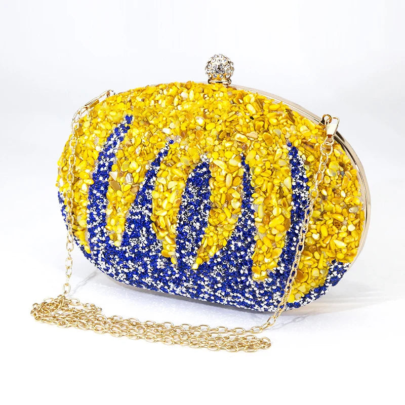 Women's Polyester Hasp Closure Rhinestone Evening Wedding Clutch