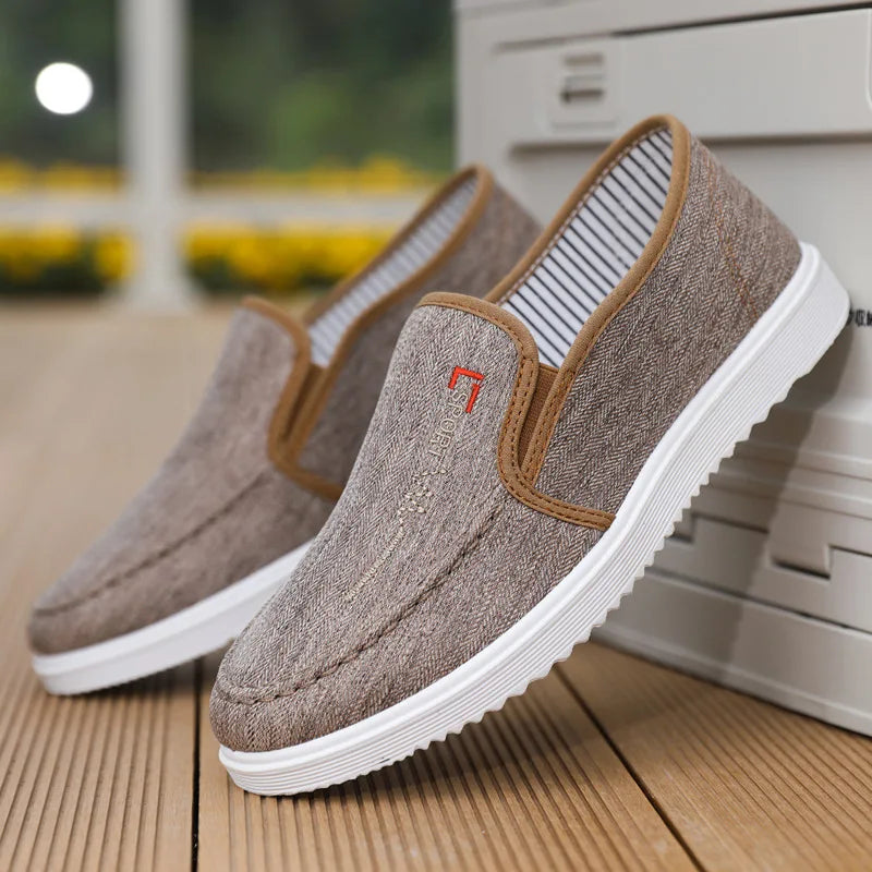 Men's Canvas Round Toe Slip-On Closure Casual Wear Loafers