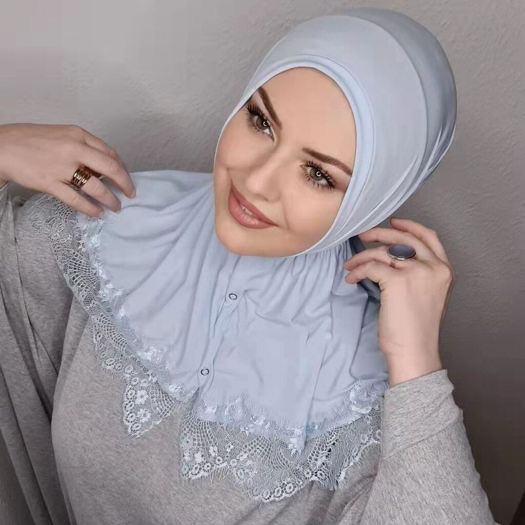 Women's Arabian Acrylic Quick-Dry Head Wrap Casual Wear Hijabs