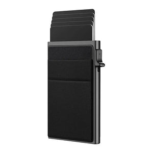 Men's Aluminum Alloy Solid Pattern Hasp Card Holder Wallets