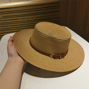 Women's Cotton Solid Pattern Glamorous Sun Protection Brim Hat