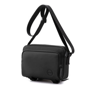 Men's Nylon Zipper Closure Silt Pocket Messenger Shoulder Bag