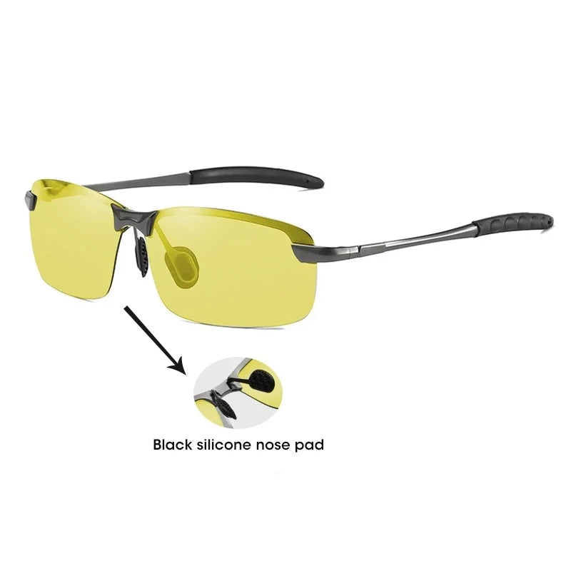 Men's Alloy Frame TAC Lens Rectangle Shape Polarized Sunglasses