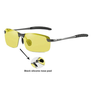 Men's Alloy Frame TAC Lens Rectangle Shape Polarized Sunglasses